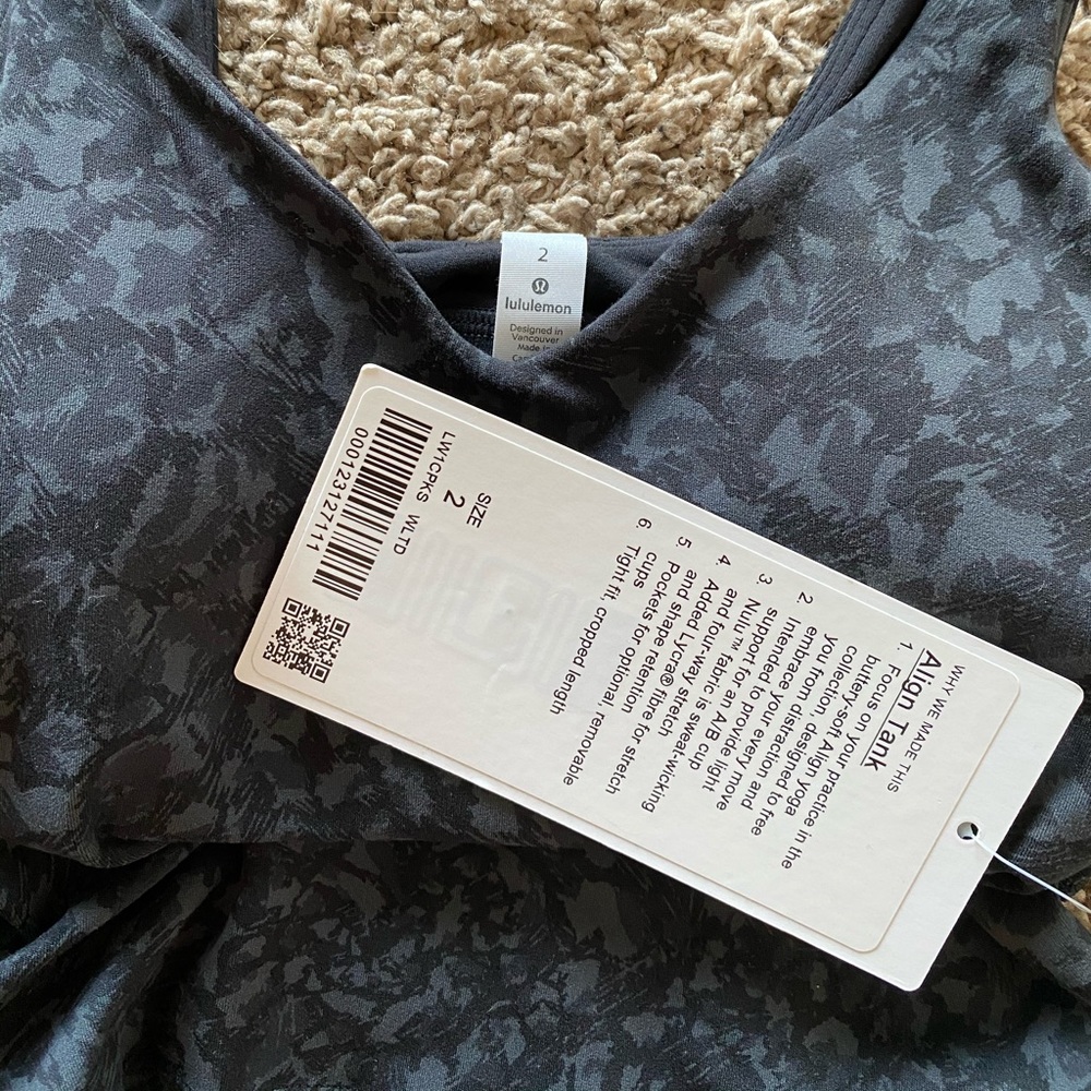 Special edition Lululemon Align Tank black camo 2 - Picture 4 of 6